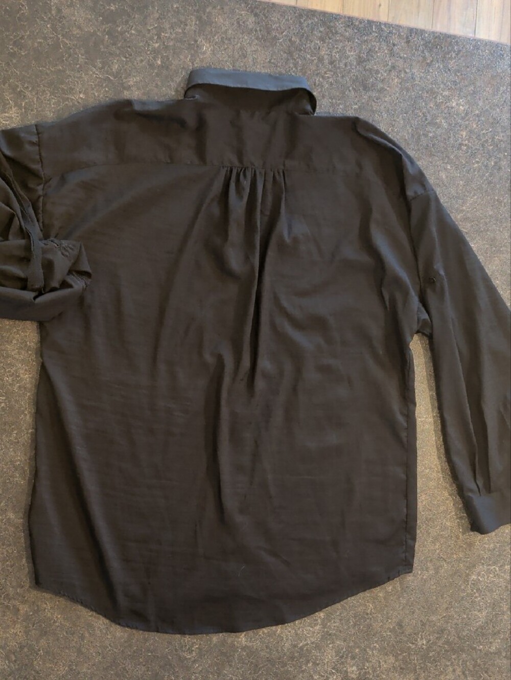 Zara Black Button-Front Long Sleeve Dress Shirt - Picture 2 of 4